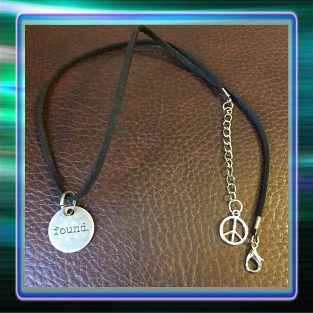 Found Black Velvet Necklace